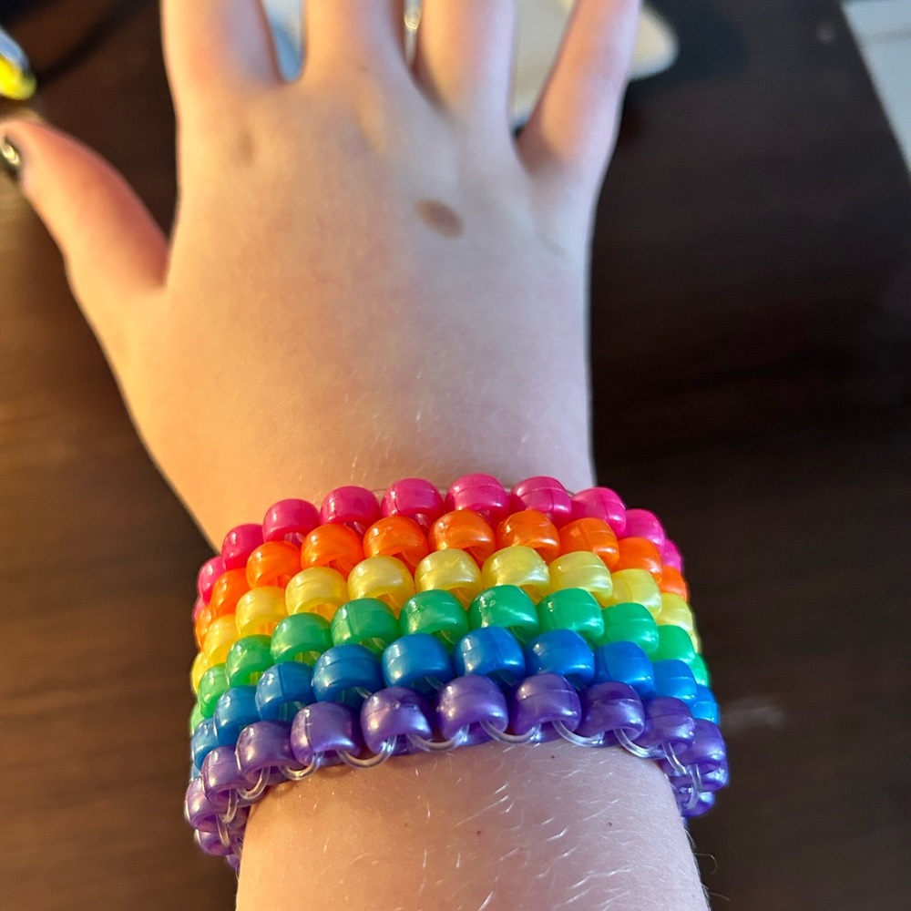 rainbow 🌈 kandi cuff
